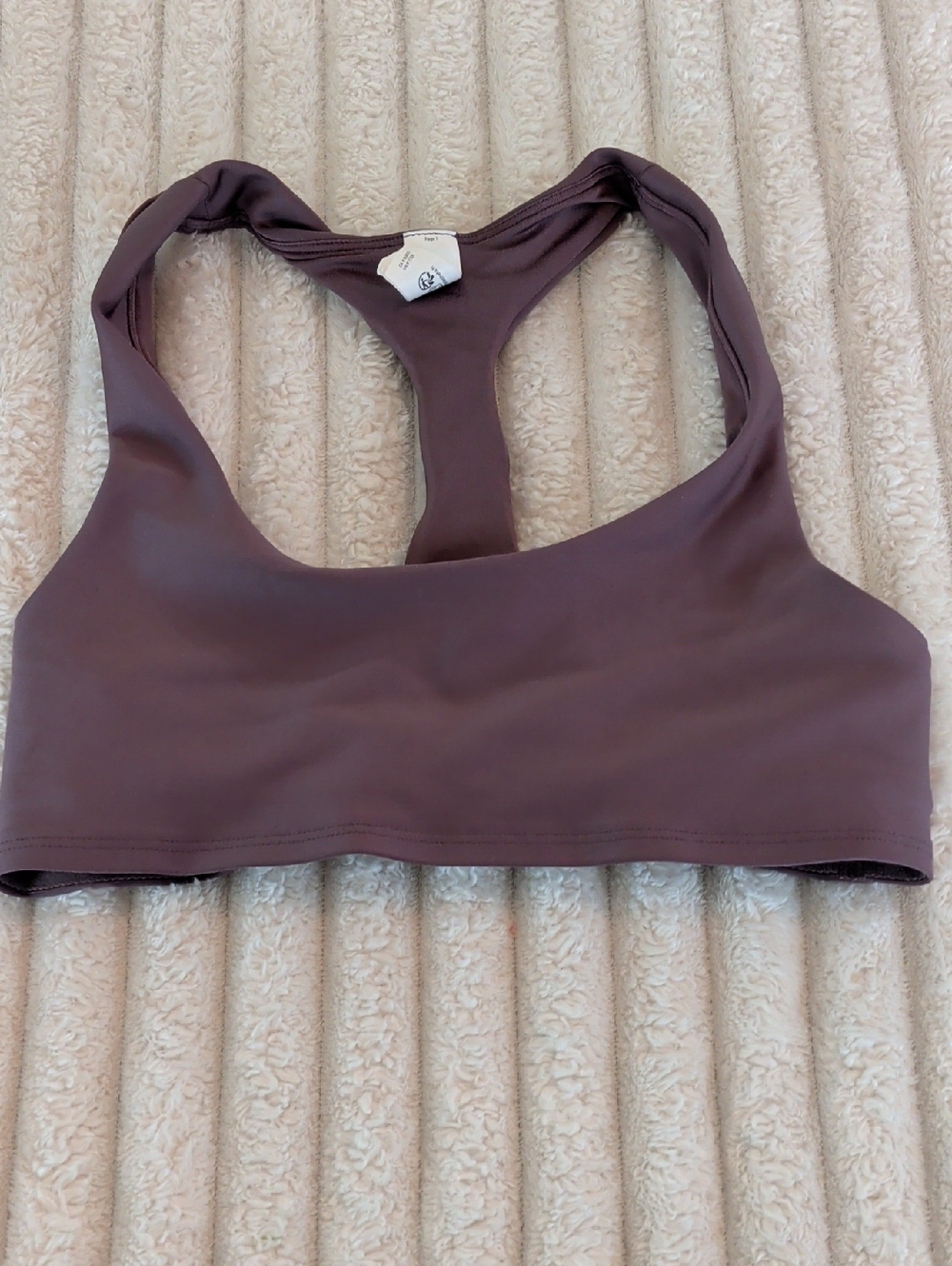 Alo Yoga Women's Seamless Racerback Bralette - Mauve Brown